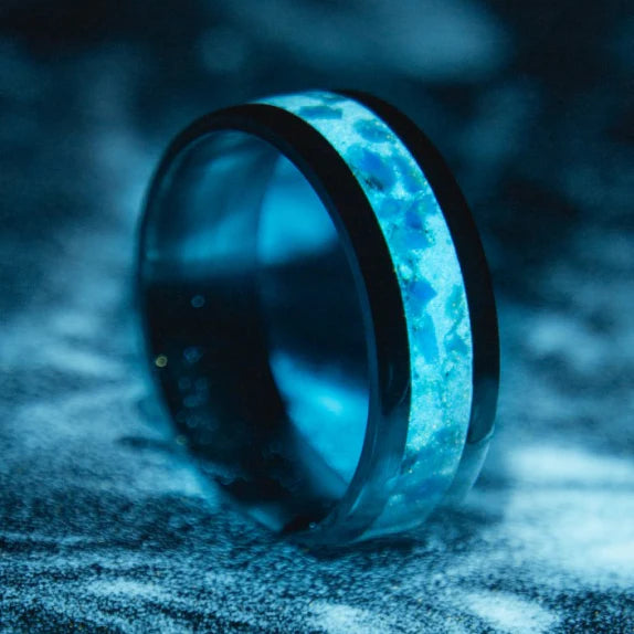 Custom Titanium Glowstone Ring